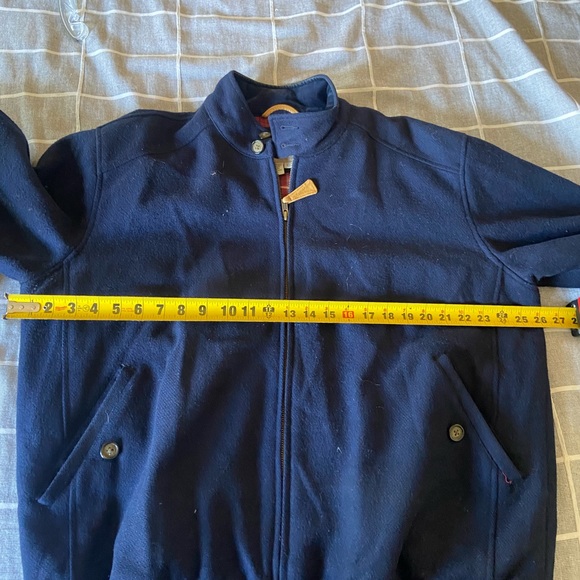 Orvis Men’s Large Wool Navy Jacket Plaid Lined - Picture 2 of 10